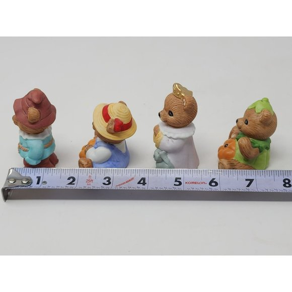 Vintage New Old Stock Homco‎ Bears Fall/Halloween 4 Piece Miniature Figurines - Picture 10 of 12